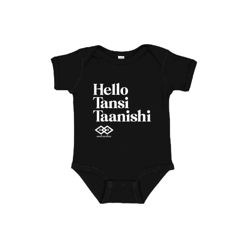 Black 12-month baby onesie